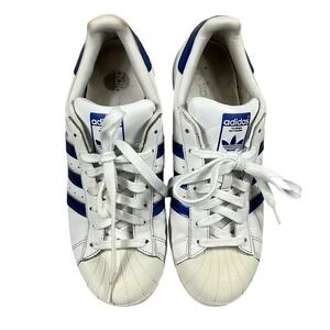 Adidas Originals Superstar‎ White and Blue Sneakers Womens Size 9.5